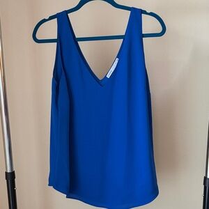 Blue V Neck Tank NWOT